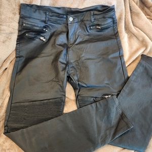 Vegan Leather Moto Pants Stretch!
